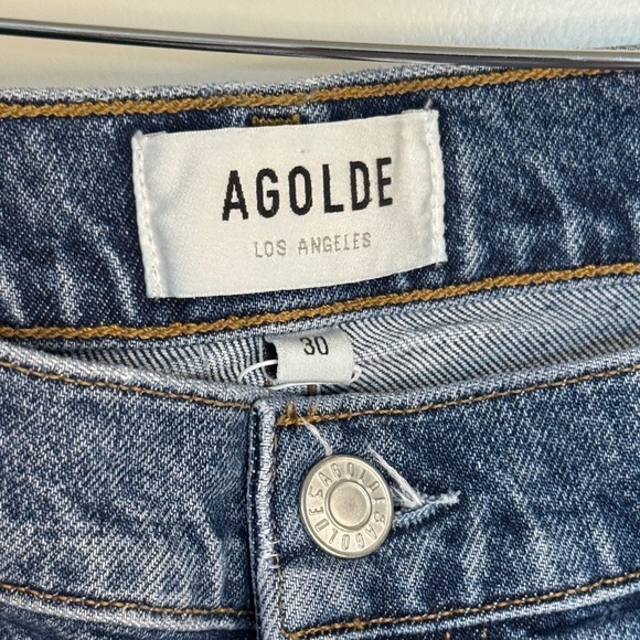 Agolde Toni mid rise style a133-1255 Dark Blue Jeans - Picture 3 of 12